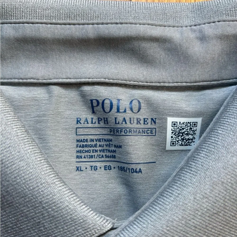 Polo Ralph Lauren Men’s Short Sleeve Performance Polo Shirt XL Gray Solid - Picture 2 of 3